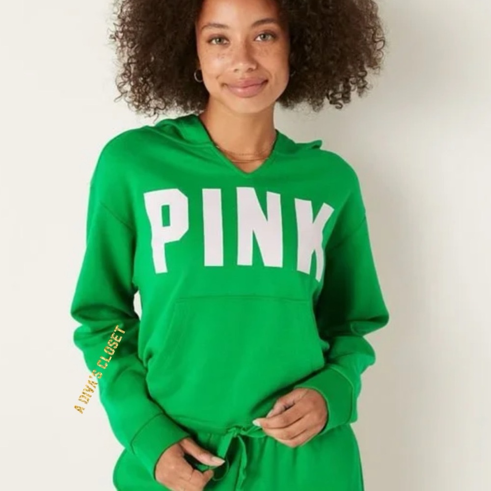 Victoria’s Secret Pink Fleece Cropped Cinched Hoodie